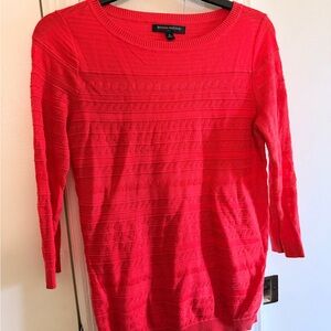 Banana Republic Vibrant Red Knit Top Light Sweater Size Small